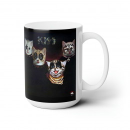 KISS Kittens 1st record Cat Rock  Mug 15oz